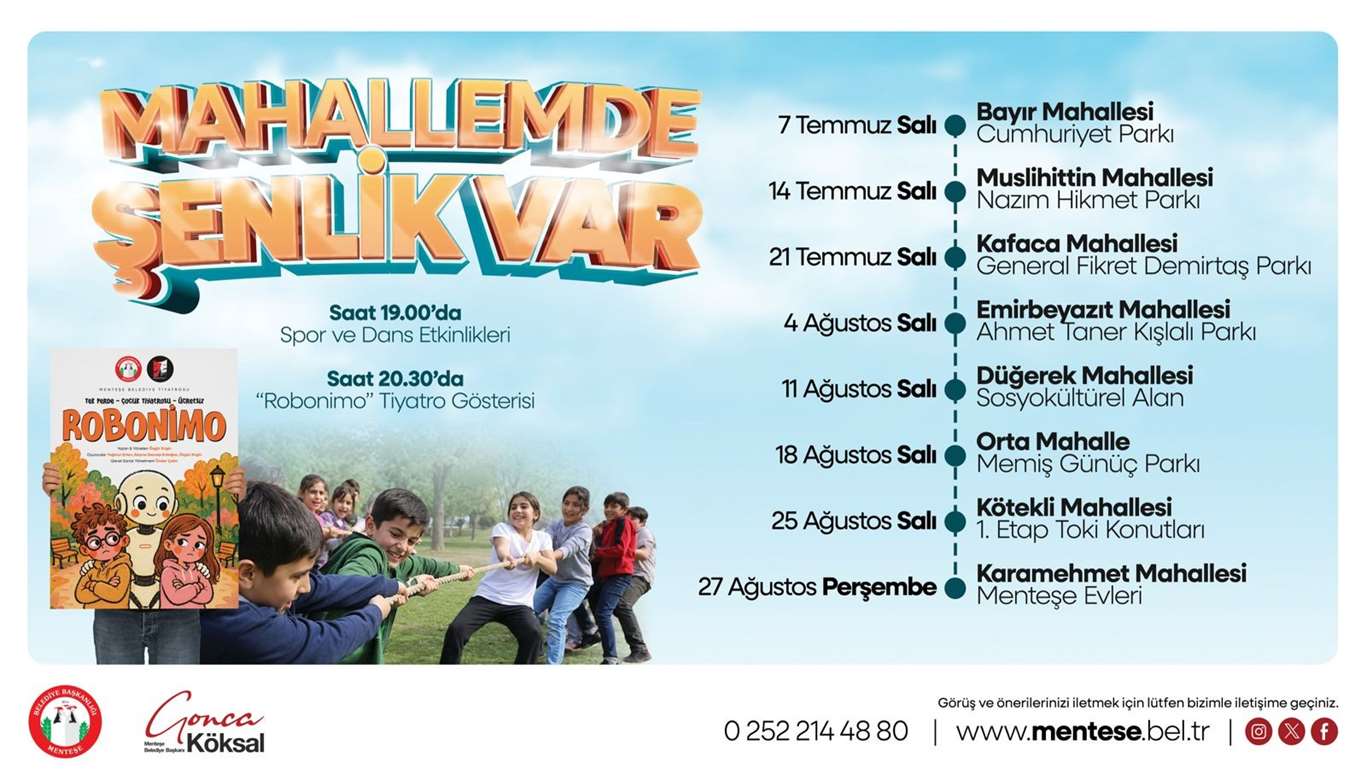 Menteşe Belediyesi'nden çocuklara özel yaz şenliği haberi