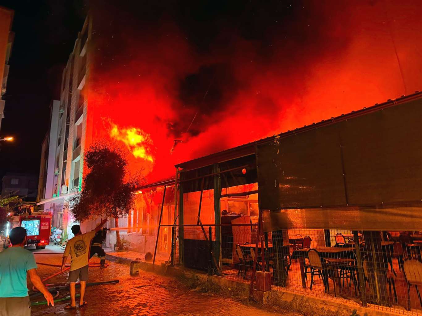 Dalaman’da işyeri yangını haberi