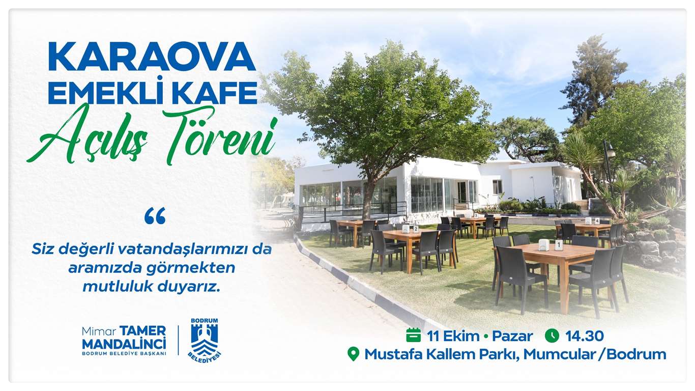 Karaova Emekli Kafe hizmete açılıyor haberi