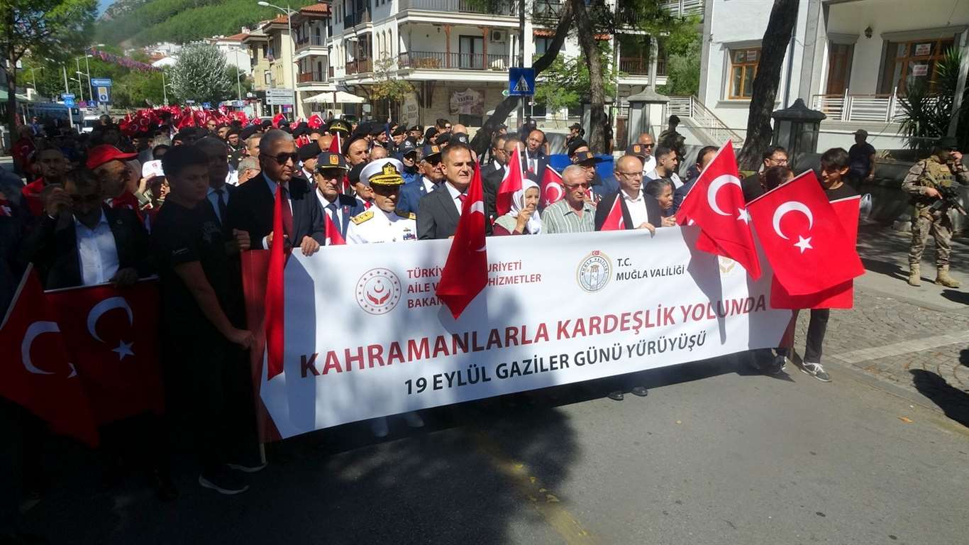 Menteşe’de Gaziler Günü için anlamlı yürüyüş haberi