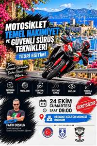  Bodrum’da motosiklet sürücülerine hayati eğitim haberi