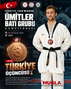 Muğlalı sporcu Semih Karabacak Türkiye üçüncüsü oldu haberi