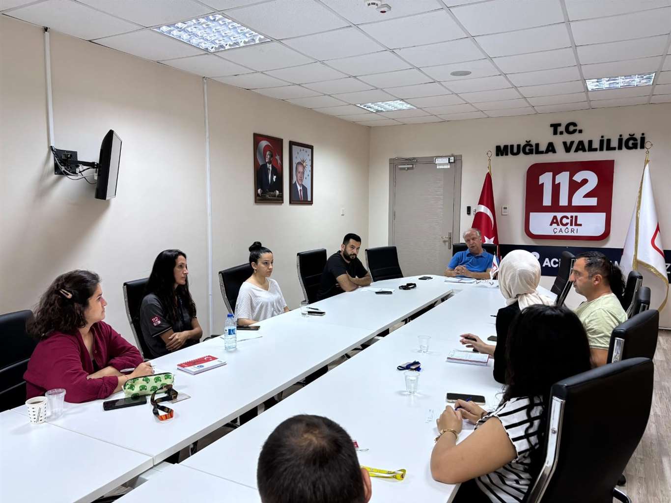 112 Acil Çağrı Merkezi'nde aylık değerlendirme toplantısı gerçekleştirildi haberi