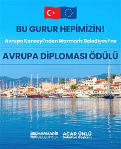 Marmaris Belediyesi'ne Avrupa'dan prestijli ödül haberi