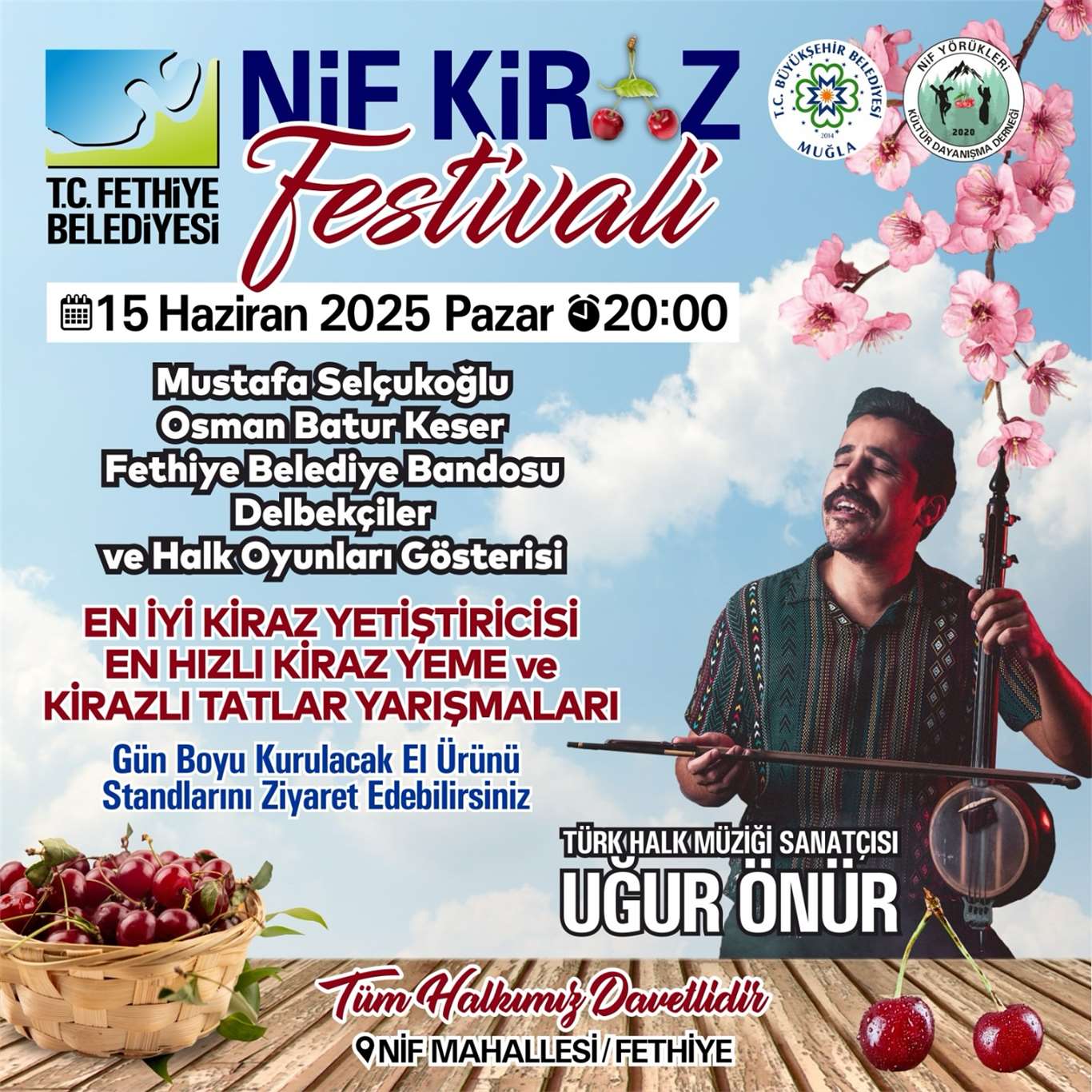  Fethiye'de kiraz coşkusu: Nif Kiraz Festivali 15 Haziran'da haberi