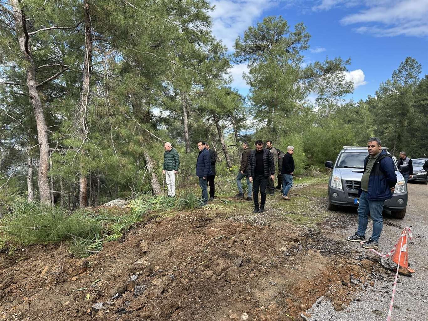 Ortaca'da heyelan nedeniyle yol ulaşıma kapandı haberi