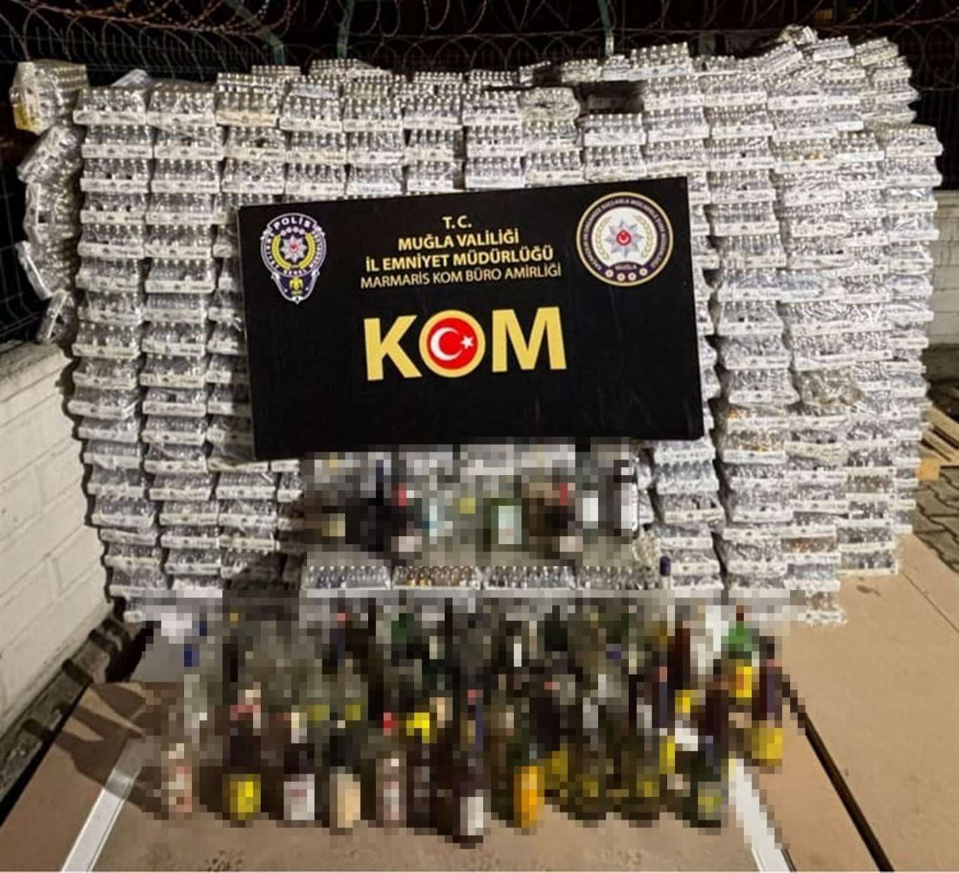 Otel deposunda 4 bin 166 litre bandrolsüz içki ele geçirildi haberi