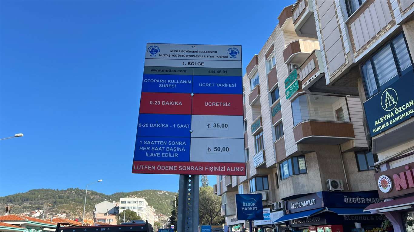 Menteşe'de yol üstü otopark ücretlerine zam haberi