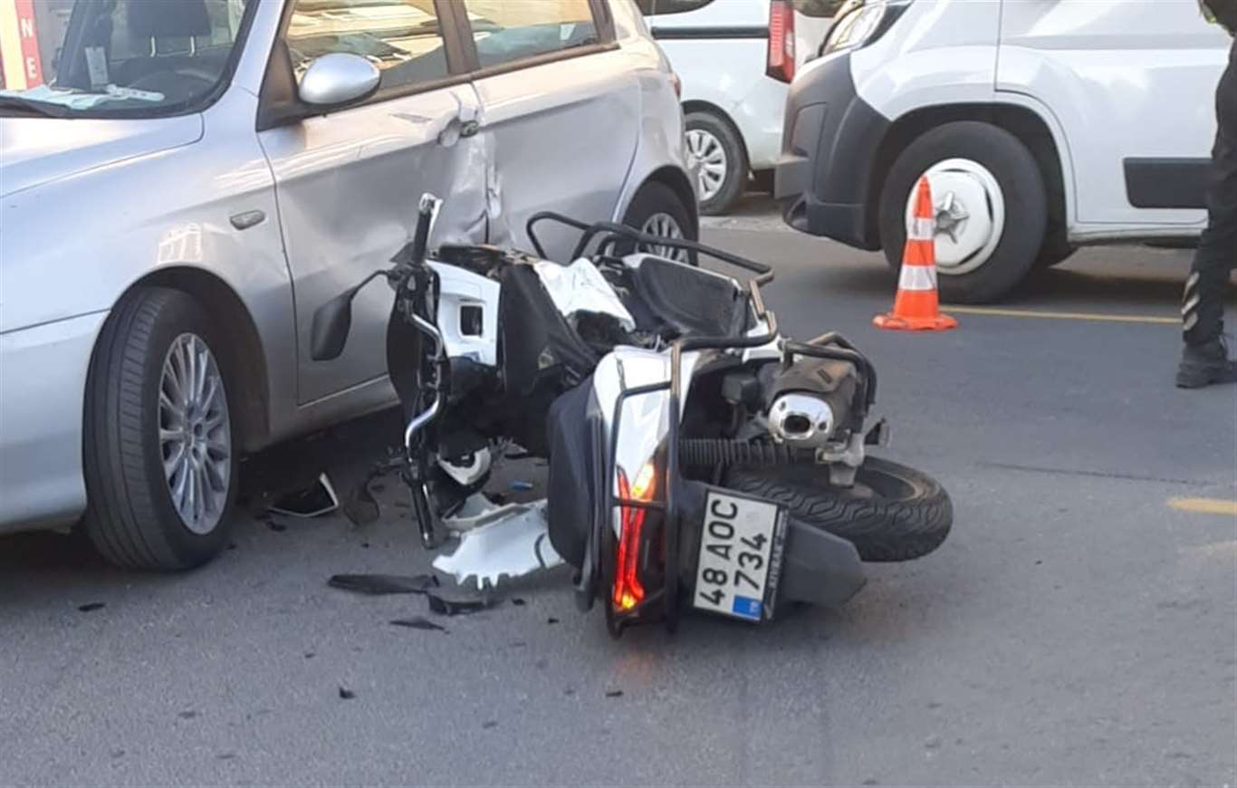 Menteşe'de kaza: motosiklet sürücüsü yaralandı haberi