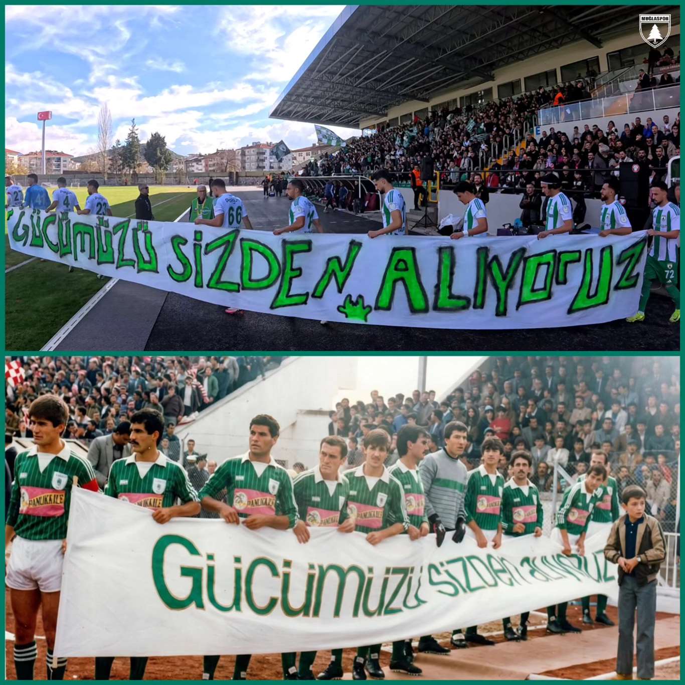       Muğlasporlu futbolcular pankartı kendi elleriyle hazırladı haberi