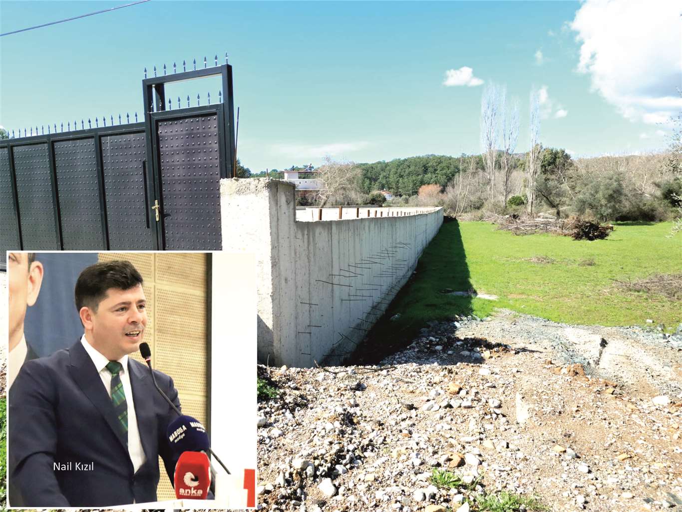 İl Başkanı Kızıl'dan zeytinli tarlanın betonla kaplanmasına tepki haberi