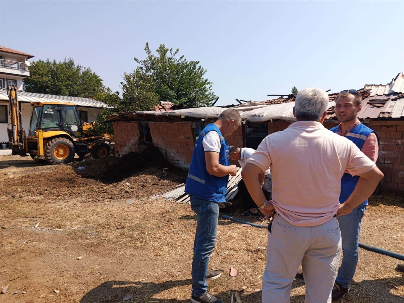 Ortaca'da yangında zarar gören üreticiye destek haberi