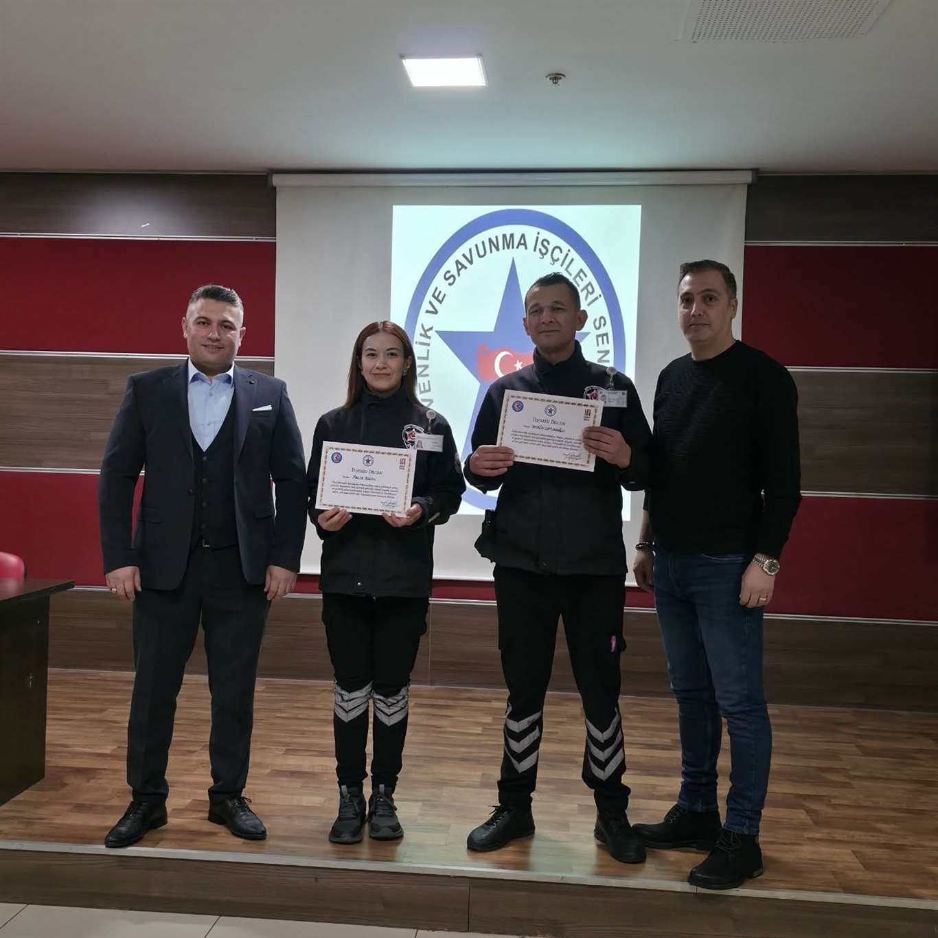 Özel güvenlik görevlilerine teşekkür belgesi haberi