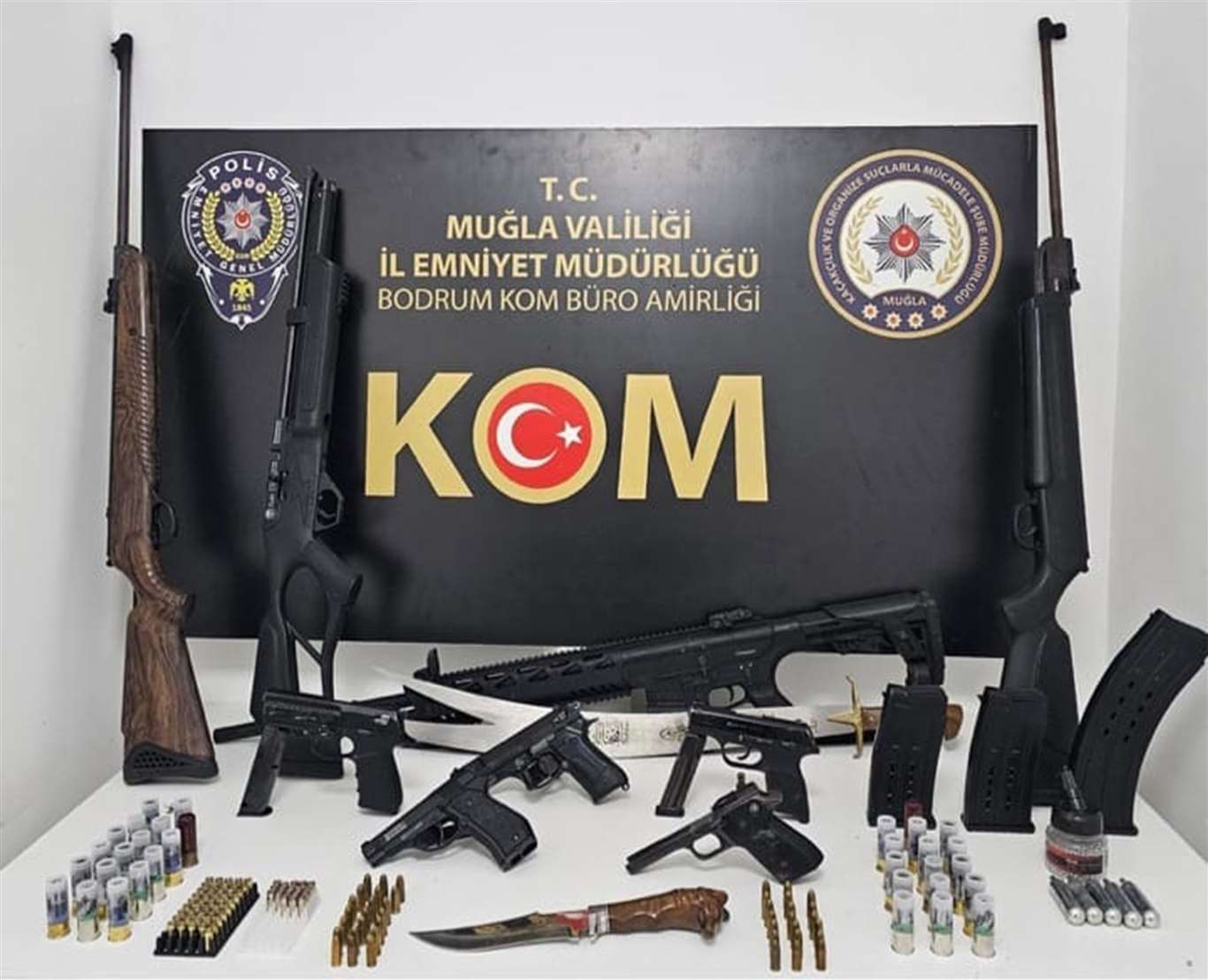 Muğla'da 2025 yılında yüzlerce silah ele geçirildi haberi