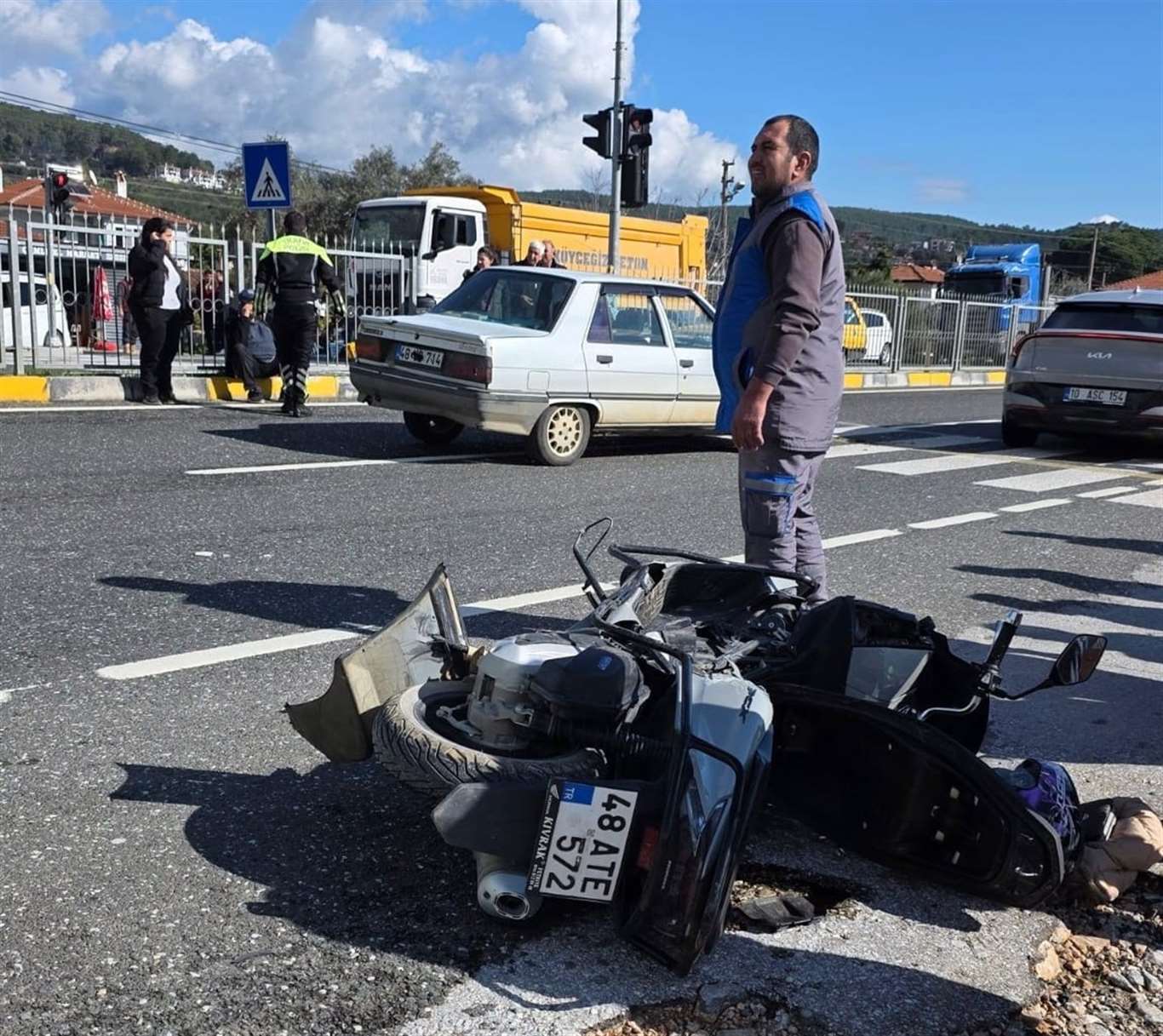 Ula'da trafik kazası: 1 yaralı haberi