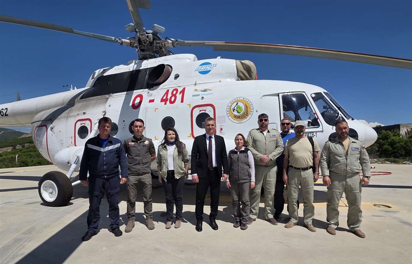 Yatağan'da yangın söndürme helikopteri göreve başladı haberi